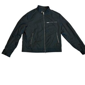 Armani collezioni Men’s black water repellent bomber jacket Sz 44